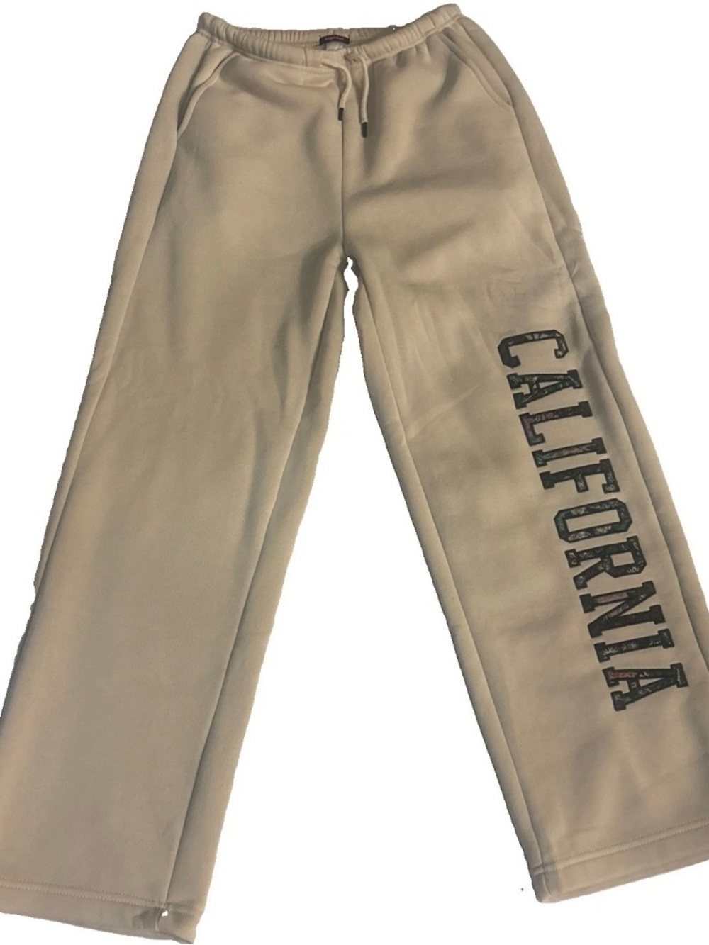 Angel Cult Sz S Women Sweat Pants Graphic Wide Leg